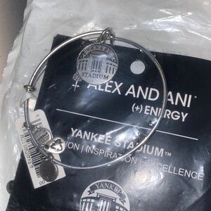 Silver plated yankee stadium bangle